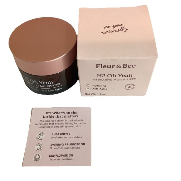 FLEUR & BEE H2 OH YEAH HYDRATING MOISTURIZER 1.5oz New In Box - Picture 1 of 9